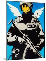 Smiley Face Police Graffiti-null-Mounted Poster