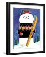 Smiley Snowman - Jack and Jill, January 1957-Jack Weaver-Framed Giclee Print