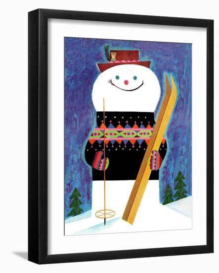 Smiley Snowman - Jack and Jill, January 1957-Jack Weaver-Framed Giclee Print