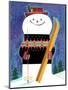 Smiley Snowman - Jack and Jill, January 1957-Jack Weaver-Mounted Premium Giclee Print