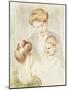 Smiling Baby with Two Girls-Mary Cassatt-Mounted Giclee Print