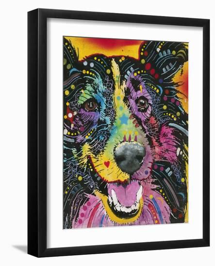 Smiling Collie-Dean Russo-Framed Giclee Print