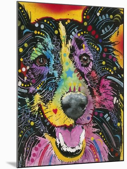 Smiling Collie-Dean Russo-Mounted Giclee Print