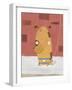 Smiling dog on a leash-Harry Briggs-Framed Giclee Print