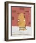 Smiling dog on a leash-Harry Briggs-Framed Giclee Print