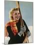 Smiling Female Skier-null-Mounted Photographic Print