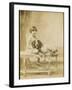 Smiling Girl and Dog-null-Framed Photographic Print