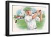 Smiling Golfer-null-Framed Art Print