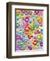 Smiling Hearts Pattern II-Miguel Balbás-Framed Giclee Print