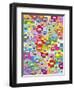 Smiling Hearts Pattern II-Miguel Balbás-Framed Giclee Print