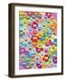Smiling Hearts Pattern II-Miguel Balbás-Framed Giclee Print