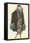 Smiling Lady with Fur-Trimmed Coat-null-Framed Stretched Canvas