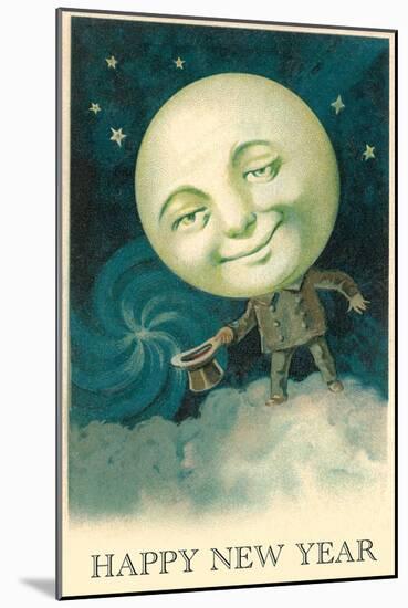 Smiling Moon Doffing Hat-null-Mounted Art Print