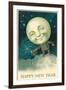 Smiling Moon Doffing Hat-null-Framed Art Print