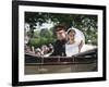 Smiling Newlyweds Prince Harry and Meghan and Wave-Associated Newspapers-Framed Photo