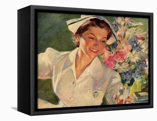 Smiling Nurse-null-Framed Stretched Canvas