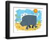 Smiling rhinoceros-Harry Briggs-Framed Premium Giclee Print
