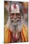 Smiling sadhu with Vishnu mark on his forehead, Rishikesh, Uttarakhand, India-Godong-Mounted Photographic Print