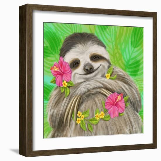Smiling Sloth-Shari Warren-Framed Art Print