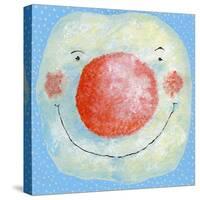 Smiling Snowman-David Cooke-Stretched Canvas