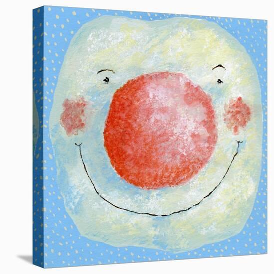 Smiling Snowman-David Cooke-Stretched Canvas