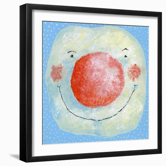 Smiling Snowman-David Cooke-Framed Giclee Print