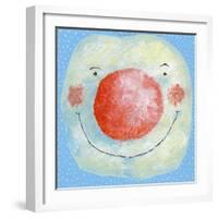 Smiling Snowman-David Cooke-Framed Giclee Print