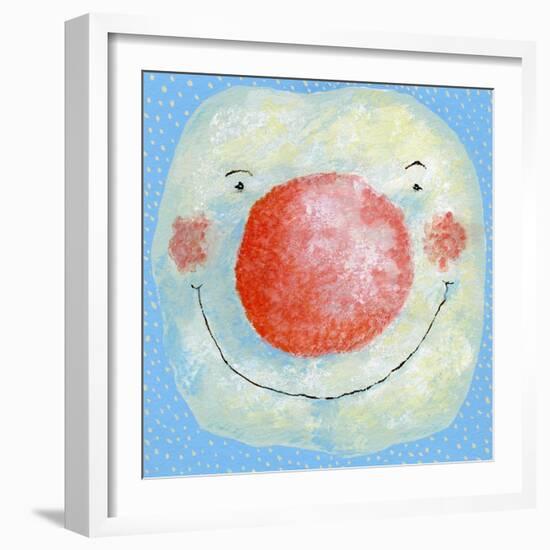 Smiling Snowman-David Cooke-Framed Giclee Print