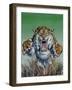 Smilodon Springing Forward at Viewer, Pleistocene Epoch-null-Framed Art Print