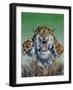 Smilodon Springing Forward at Viewer, Pleistocene Epoch-null-Framed Art Print