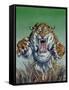 Smilodon Springing Forward at Viewer, Pleistocene Epoch-null-Framed Stretched Canvas