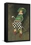 Smirking Little Golfer-null-Framed Stretched Canvas