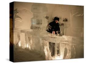 Smirnoff Ice Bar, Ice Hotel, Quebec, Quebec, Canada-Alison Wright-Stretched Canvas