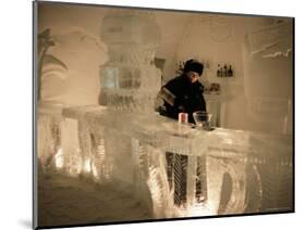 Smirnoff Ice Bar, Ice Hotel, Quebec, Quebec, Canada-Alison Wright-Mounted Photographic Print