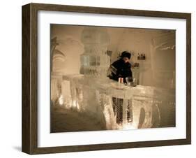 Smirnoff Ice Bar, Ice Hotel, Quebec, Quebec, Canada-Alison Wright-Framed Photographic Print