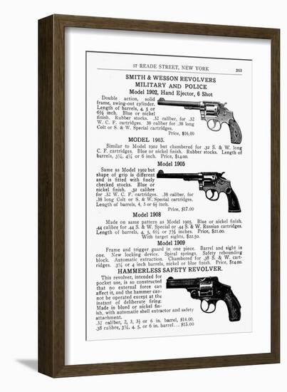 Smith and Wesson Revolvers-null-Framed Giclee Print