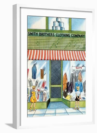 Smith Brothers Clothing Company-Julia Letheld Hahn-Framed Art Print