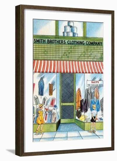 Smith Brothers Clothing Company-Julia Letheld Hahn-Framed Art Print