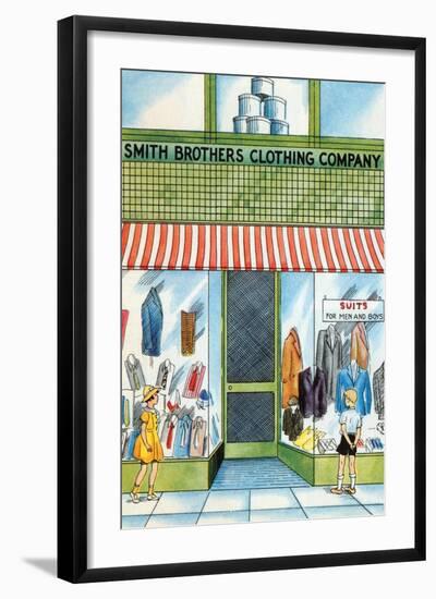 Smith Brothers Clothing Company-Julia Letheld Hahn-Framed Art Print