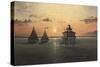 Smith Point Sunset-David Knowlton-Stretched Canvas