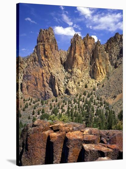 Smith Rock, Oregon-Steve Terrill-Stretched Canvas