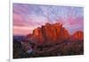 Smith Rock State Park at sunrise, Oregon. Famous for rock climbing.-Adam Jones-Framed Photographic Print