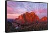 Smith Rock State Park at sunrise, Oregon. Famous for rock climbing.-Adam Jones-Framed Stretched Canvas