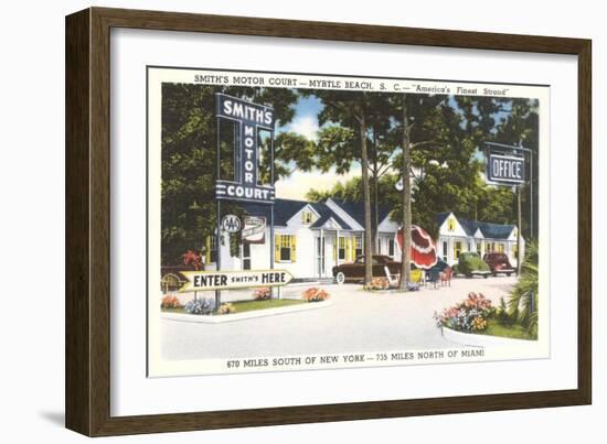 Smith's Motor Court, Myrtle Beach, South Carolina-null-Framed Art Print