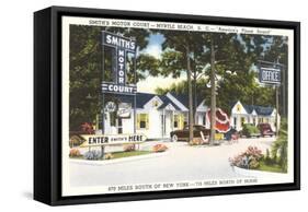 Smith's Motor Court, Myrtle Beach, South Carolina-null-Framed Stretched Canvas