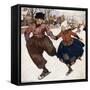 Smith: Silver Skates-Jessie Willcox-Smith-Framed Stretched Canvas