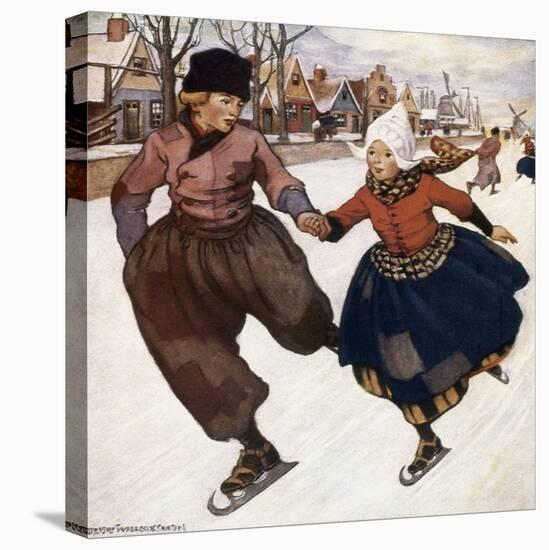 Smith: Silver Skates-Jessie Willcox-Smith-Stretched Canvas