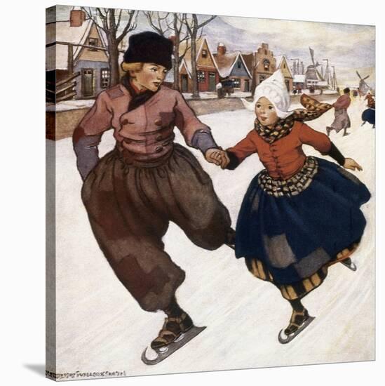 Smith: Silver Skates-Jessie Willcox-Smith-Stretched Canvas