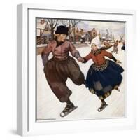 Smith: Silver Skates-Jessie Willcox-Smith-Framed Giclee Print