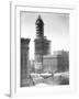 Smith Tower Construction Photograph - Seattle, WA-Lantern Press-Framed Art Print